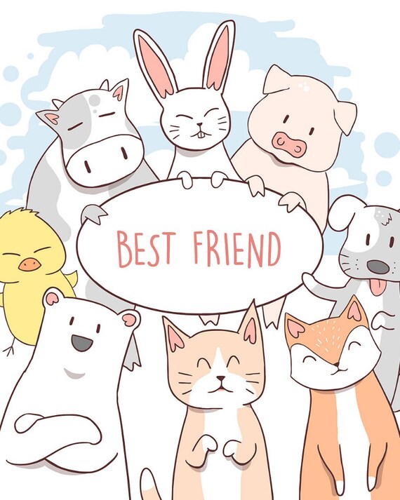 Digital Wall Art Home Decor Best Friends Art Etsy