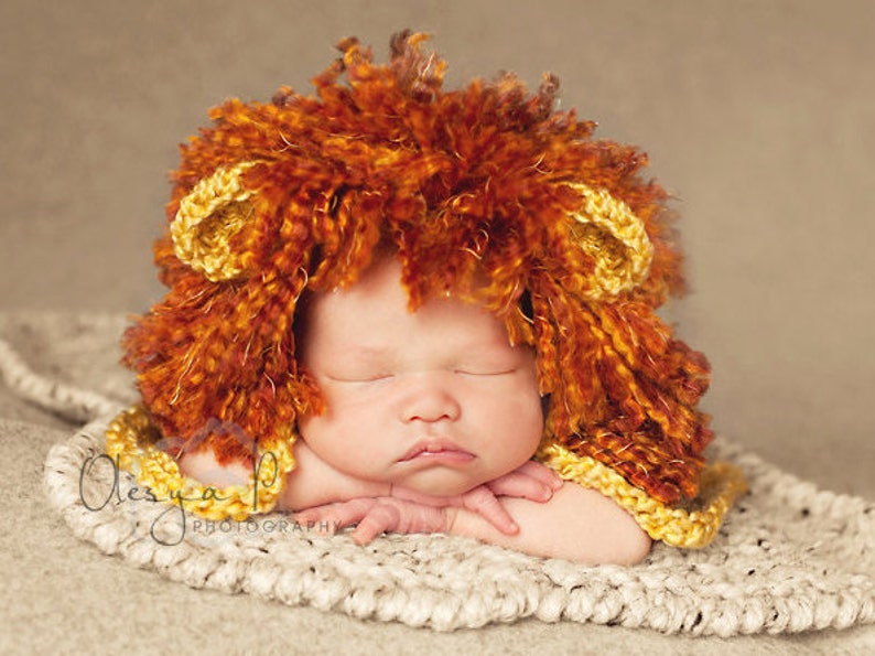 Newborn Lion Hat / Baby Lion Hat , Baby Lion Costume Photo Prop