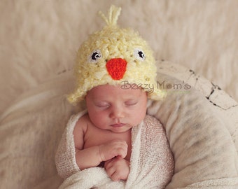 Baby Chick Hat, Newborn Chick Hat, Baby Chicken Hat, Baby Bird Hat, Baby Easter hat  - Photo prop