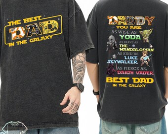 Vintage Star Wars The Best Dad In The Galaxy Shirt, Funny Space Fatherhood Tee, Gift For New Dad, Father's Day Gift, Dad Life Gift Idea