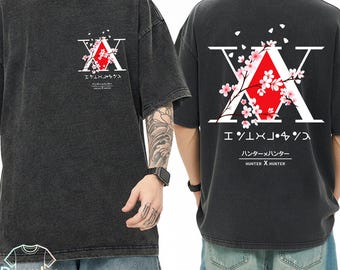 Camiseta vintage de Hunter X Hunter, manga de Hunter, anime oscuro, anime japonés, gráfico de anime, regalo para amantes del anime