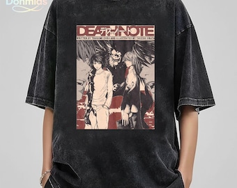 Death Note Shirt, Japanese Aesthetic, Deathnote Print Merch For Men, Anime Graphic Tee, Cosplay Outfit, Manga Clothing, Shinigami Merch