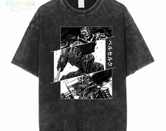 Vintage Berserk Guts Anime Shirt, Brand of Sacrifice Manga Graphic Tee, Cool Anime Shirt, Black Swordsman Outfit, Geeky Anime Fan Apparel