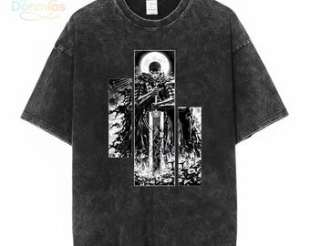 Vintage Berserk Griffith Guts Anime Shirt, Brand of Sacrifice Manga Graphic Tee, Cool Anime Shirt, Black Swordsman Outfit, Gift For Him