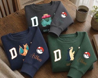 Custom Pokedad Shirt, Personalized Pokemon dad Tee, PKM Graphic Design, Anime Gift For Men, Father's Day Pokemon Gift, Gift For New Dad