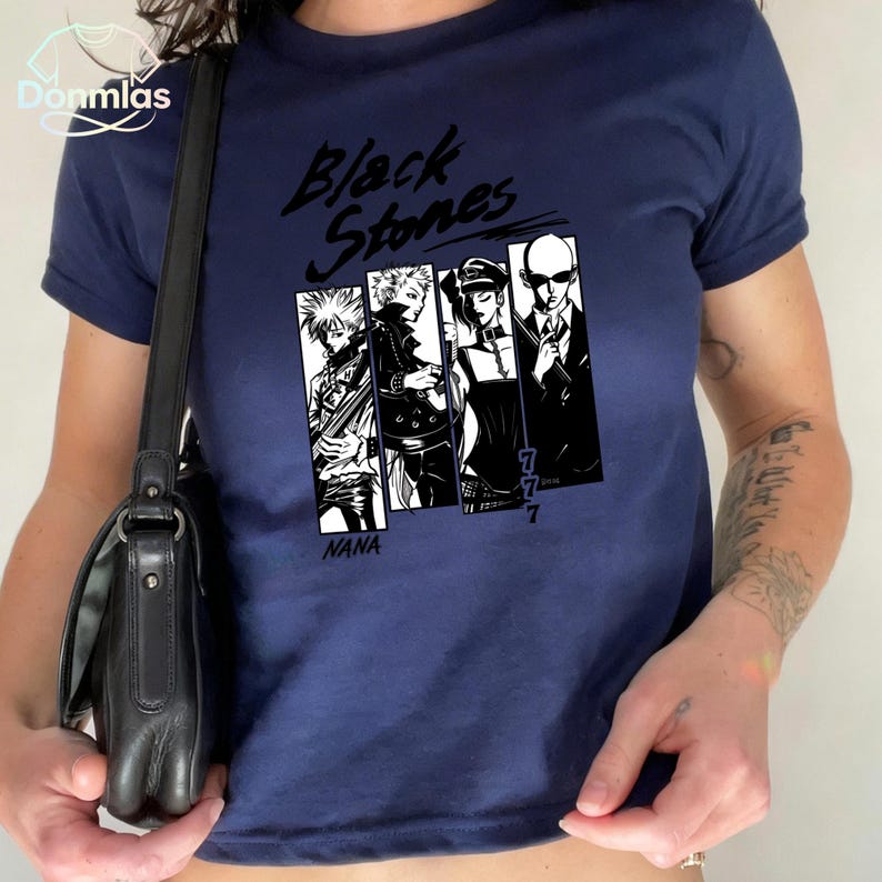 Nana Anime Baby T-shirt, Black Stones Nana Osaki Manga Baby T-shirt Kläder, Manga Baby T-shirt, The Black Stones Nana Komatsu, Gåva för Animeälskare bild 2