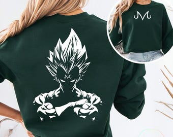 Camiseta vintage de Goku de Dragon Ball Z, camiseta de Majin Vegeta, camiseta casual de anime, regalo de anime para hombre, costo de cosplay de anime, camiseta con diseño de Super Saiyan
