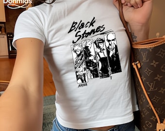 Nana Anime Baby Tee, Black Stones Nana Osaki Manga Baby Tee Apparel, Manga Baby Tee, The Black Stones Nana Komatsu, Gift For Anime Lover