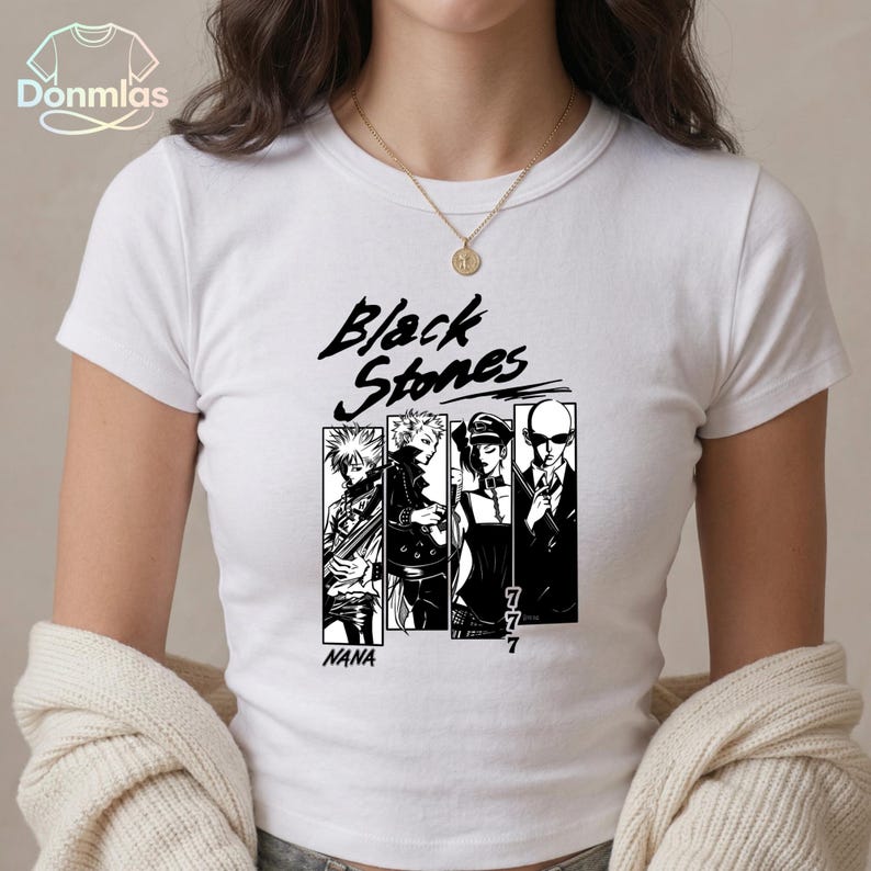 Nana Anime Baby T-shirt, Black Stones Nana Osaki Manga Baby T-shirt Kläder, Manga Baby T-shirt, The Black Stones Nana Komatsu, Gåva för Animeälskare bild 4