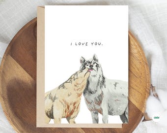 Liebes-Karte Valentinstag für Partner Romantische Karte für Sie oder Ihn Jahrestags-Karte für Paar-Karte Ich liebe dich Karte Geschenk Andenken
