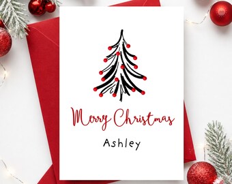 Weihnachtskarte, Frohe Weihnachten, Weihnachtsgrußkarte, Festtagskarte, Weihnachtskarte für die Familie, Weihnachtskarte für Freunde