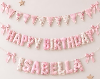 Baby Name Banner, Happy Birthday Garland