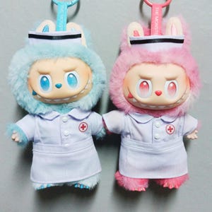 Nurse uniform & Nurse cap Labubu Doll Clothes, Labubu clothes, Labubu Accessories