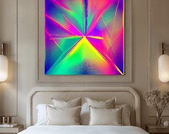 Vibrant Neon Abstract Geometry
