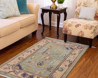 Hand-Knotted Wool Area Rug: Modern Textured Black & White Carpet