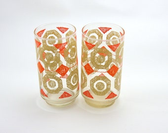 Vintage Pair Octagon Motif Glasses-Retro Glasses