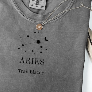 T-shirt zodiaque Bélier Comfort Colors : chemise horoscope graphique Trail Blazer