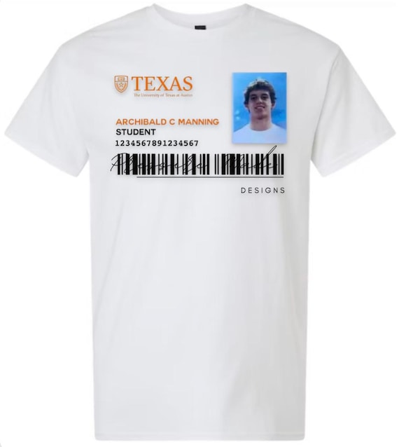 Arch | Manning | UT | Texas | Football | Longhorns | Student ID | T-shirt