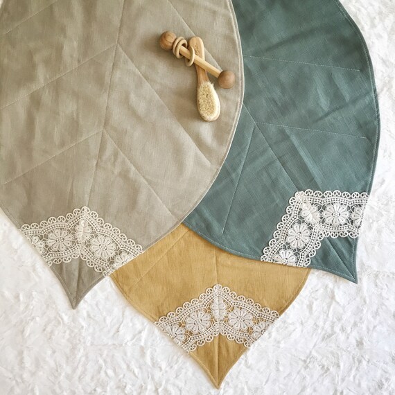 Changing mat LEAF green yellow neutral diaper change mat Etsy