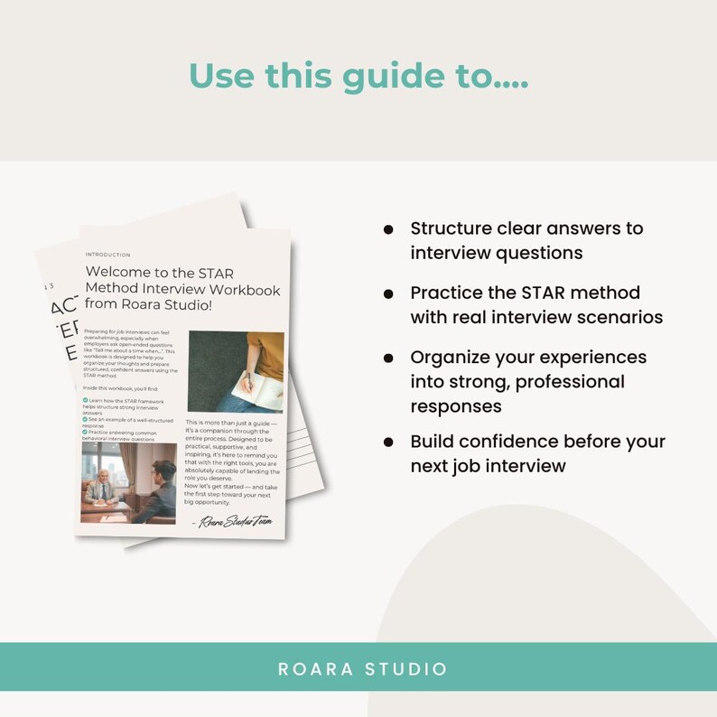 STAR Method Interview Workbook | Behavioral Interview Questions ...