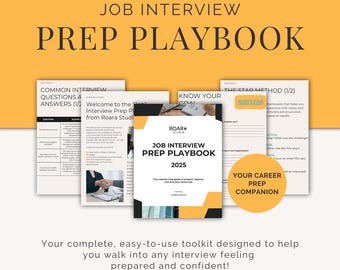 Job Interview Prep Playbook | STAR Method, Questions Guide (PDF Format)