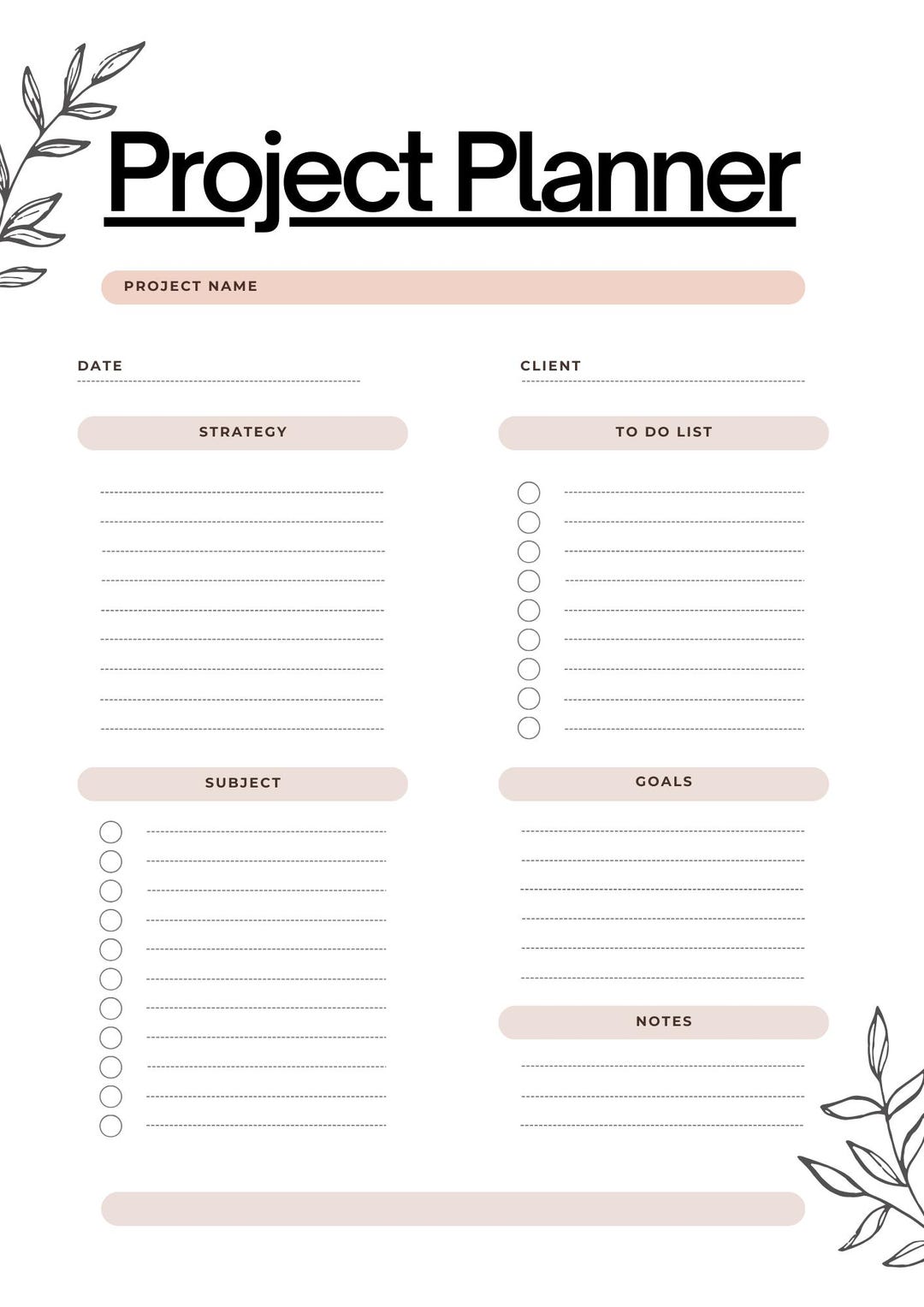 Canva Editable Project Planner | Task Tracker (digital Download PDF ...