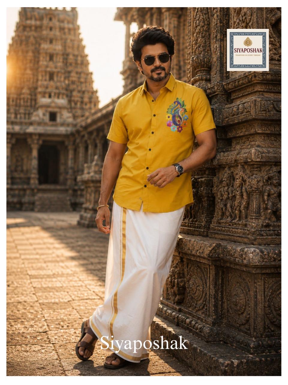 mens dresses Indian Dress for Men carefully handmade with love Length (Shoulder to Feet):56 Inches Suit colour_Marigold Cody Short Sleeve Dress