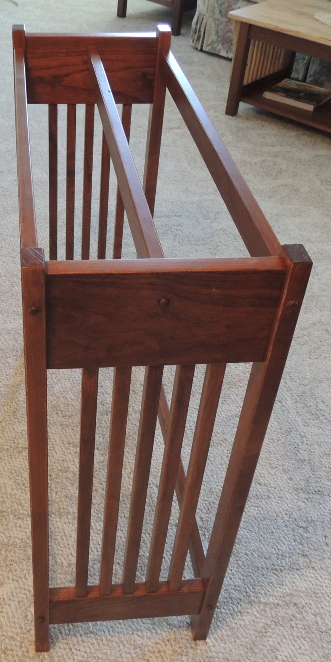 Hand Crafted NEW Solid Cherry Wood Mission Style Quilt Rack Etsy