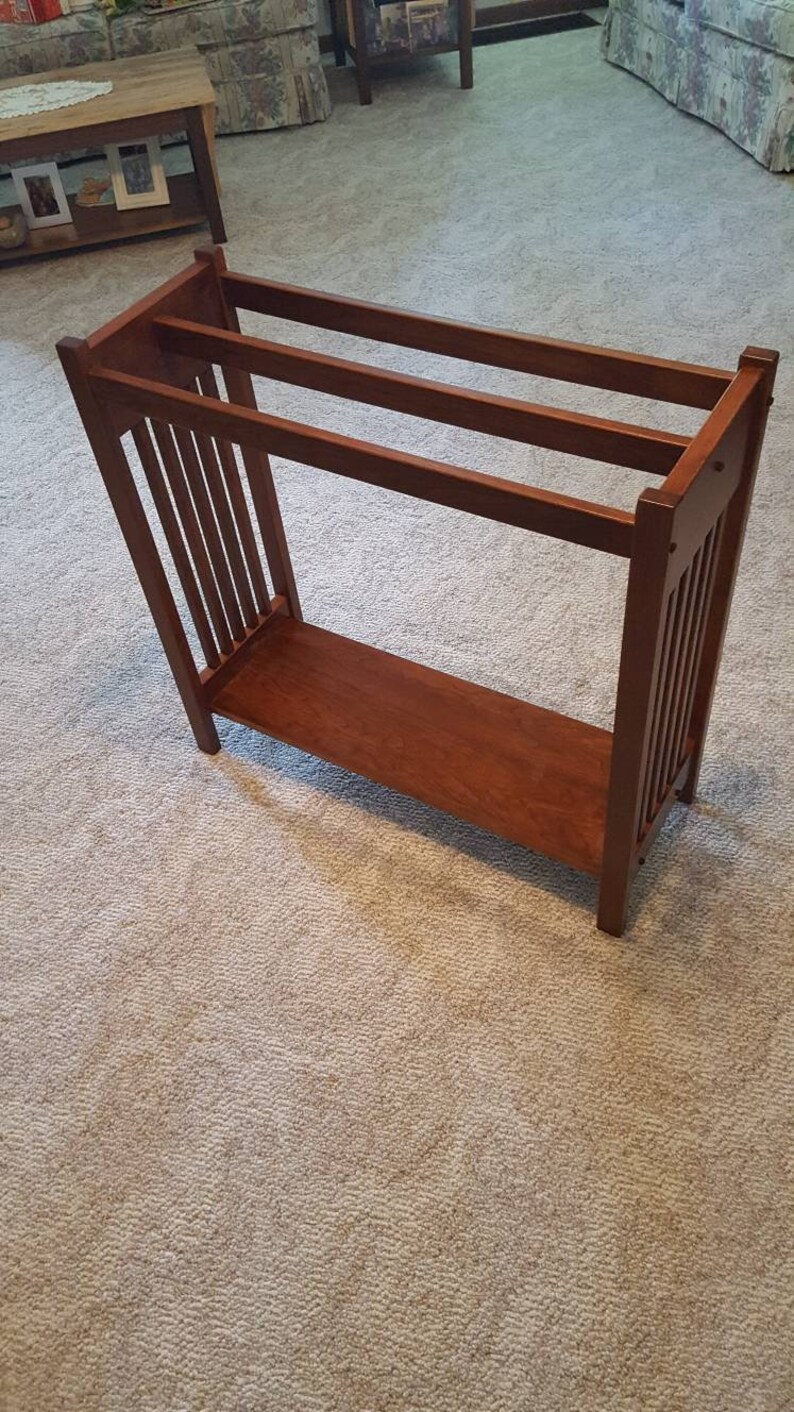 Hand Crafted NEW Solid Cherry Wood Mission Style Quilt Rack Etsy