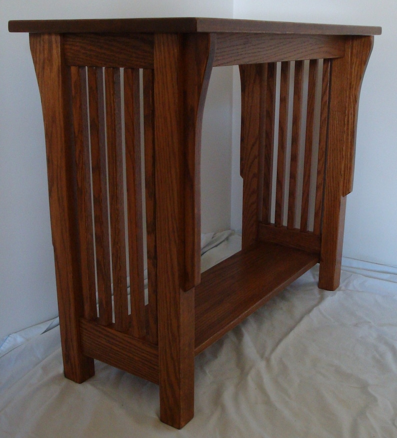 New Mission Style Solid Oak Wood Bedside / Bedroom / Living Etsy