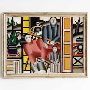 Fernand Léger Print: Les Trois Personnages, Cubist Abstract Art