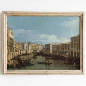 Vintage Venice Canal Print: Italian Wall Art
