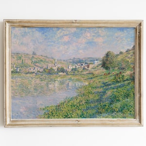 Claude Monet Impressionistische Landschaftsmalerei, Monet Wandkunst, Sommergarten Druck, Claude Monet Vintage Gemälde Poster