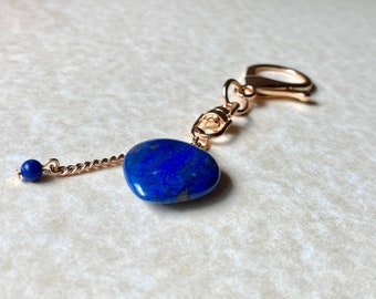 Deep Blue Lapis Lazuli Keychain