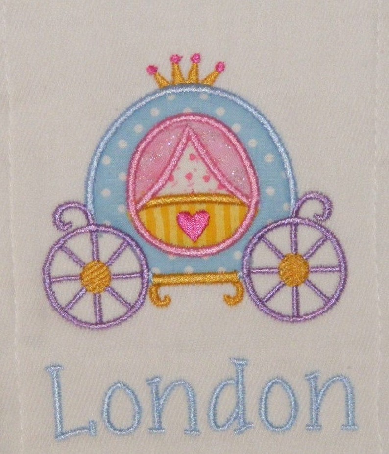 The Princess has Arrived Burp Cloth or BIb SINGLES
