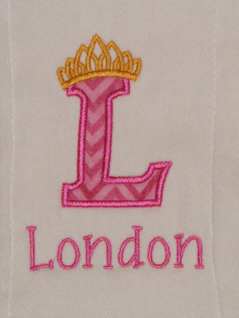The Princess has Arrived Burp Cloth or BIb SINGLES