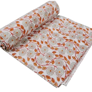 King Size Indian Hand Block Print Kantha Quilt Handmade Cotton Bedding Bedspread Quilt Kantha Boho Traditional Blanket Queen/Twin Throw Art