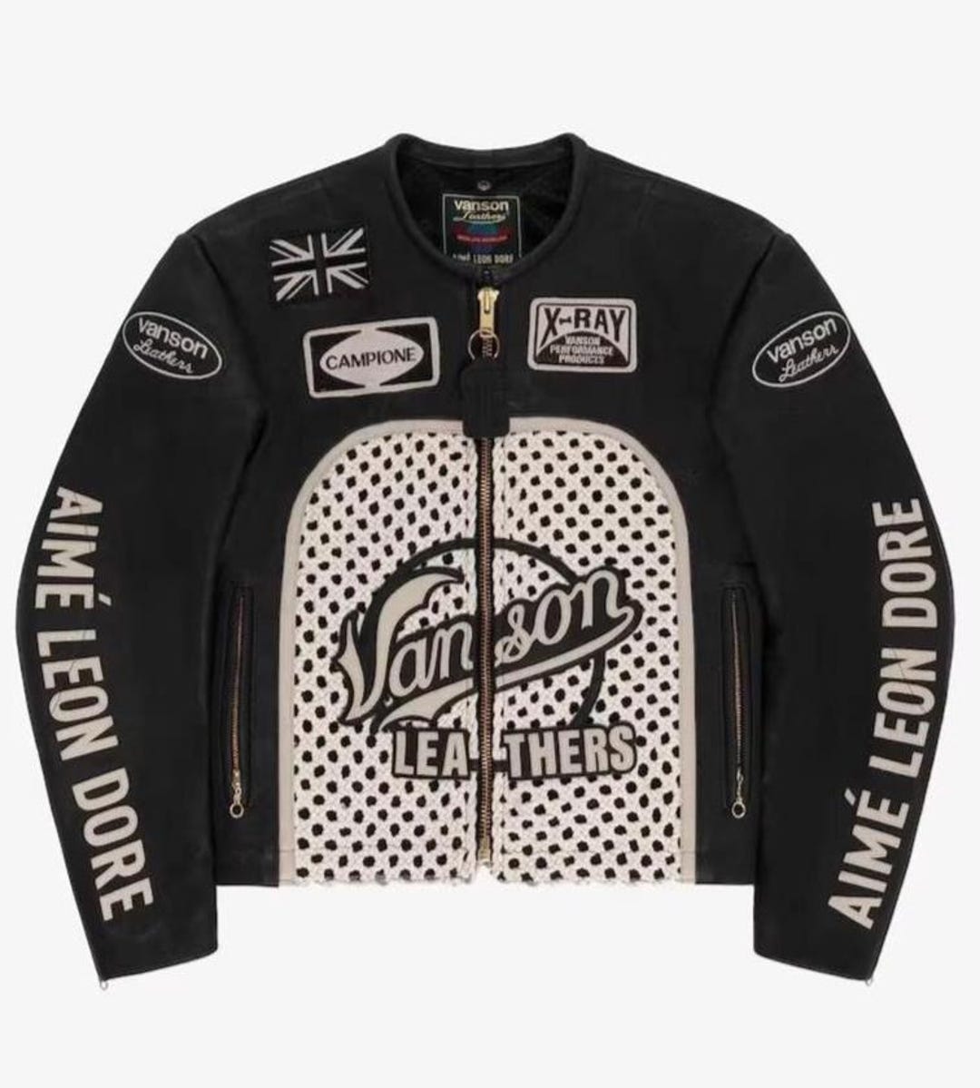 【monky】Aimé Leon Dore Jacket ジャケット Aime Leon Dore X Vanson Leather Biker Jacket: Embroidered Moto