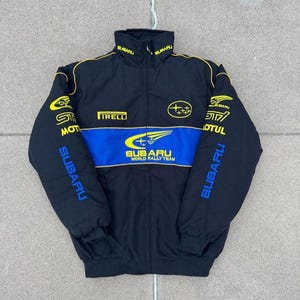 Subaru F1 Racing Jacket, Unisex Motorsport Bomber Jacket, Racing Jacket, Subaru Racing Team Jacket, F1 Jacket, Gift for F1 Fans
