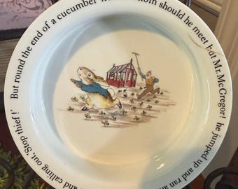 Beatrix Potter Peter Rabbit child’s ironstone bowl