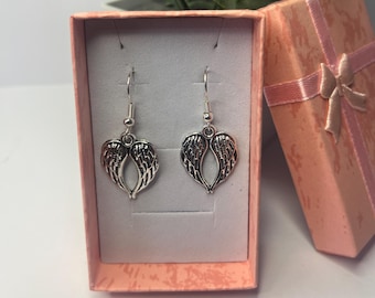 Angel Wing Dangle Earrings | Spiritual Jewelry Gift