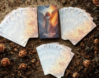 Angel Oracle Cards | 44 Card Deck for Spiritual Guidance | Angel Connection | Affirmations