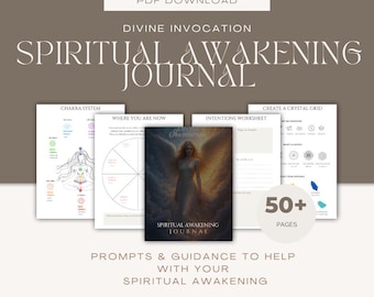 Spiritual Awakening Workbook | Printable & Digital Spiritual Journal | Chakras, Dream recall, Vision Board and Intentions