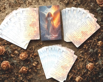 Angel Oracle Cards 44 Card Deck for Spiritual Guidance Angel Connection Affirmations Angel Messages Intuition Self Discover Oracle Deck Gift