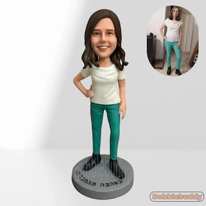 Benutzerdefinierte Bobblehead Frau, handgemachte Bobblehead Freundin, personalisierte Figur weiblich, einzigartiges Geschenk für Kollegen, Geburtstags-Andenken