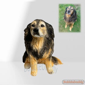 Custom Dog Figurine–Custom Pet Bobblehead,Personalized Pet Sculpture from Photo,Handmade Dog Statue, Gift for Pet Lovers，wedding cake topper