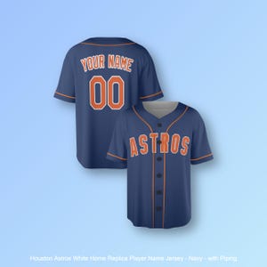 Personalized Houston Astros Navy Home Replica Player Name Jersey for Men, Women, Youth, Kids - Piping / without Piping