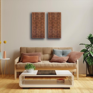 Hypno Lattice Acoustic Wandpaneel – Betoverende Echo-absorber in geometrische stroming 50 x 100 cm