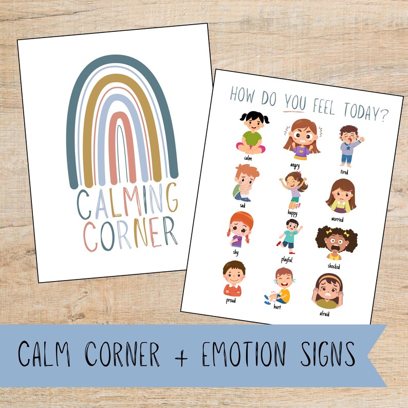Calm Corner Printable Bundle: SEL Posters, Emotion Charts, Coping Tools ...