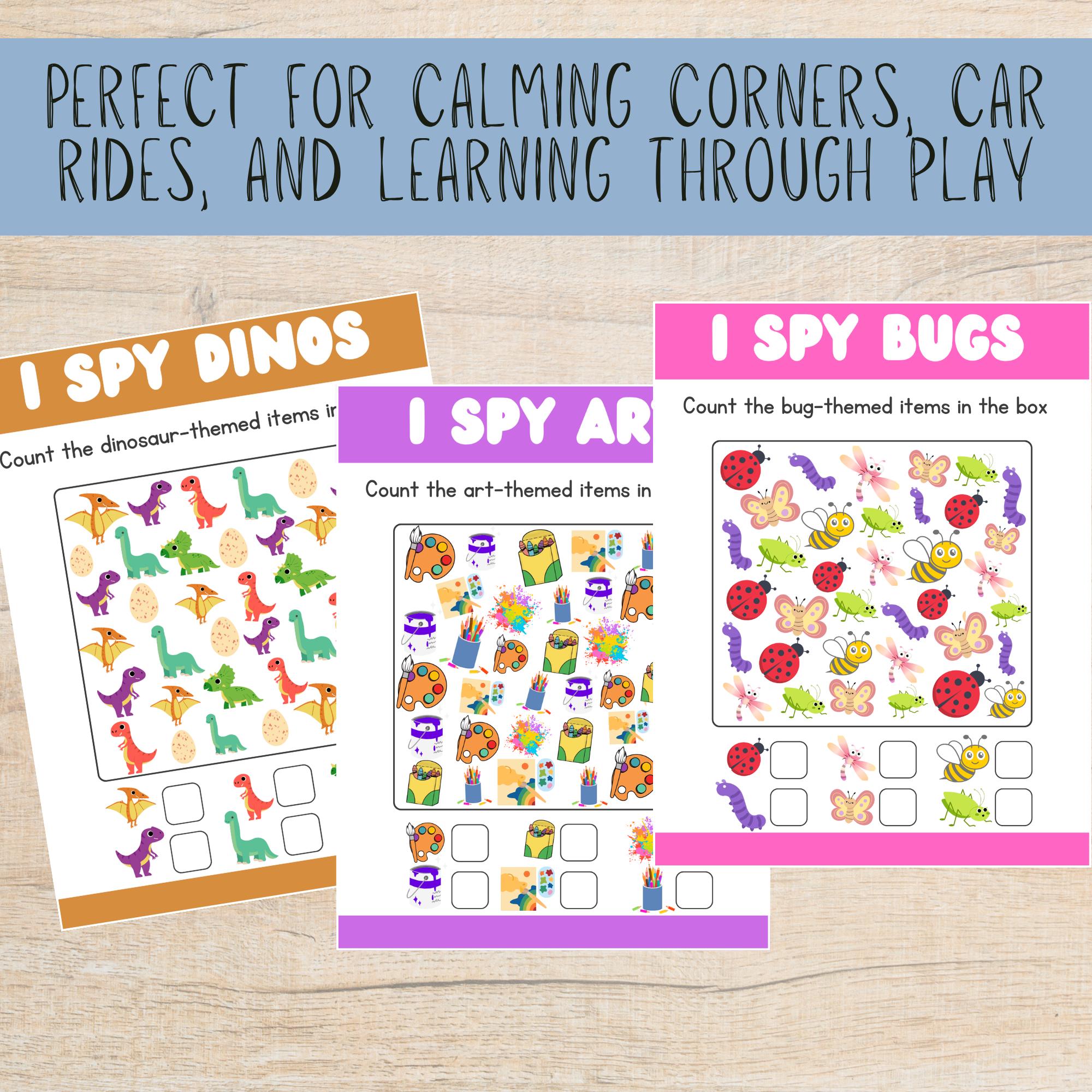 8 I Spy Printable Sheets | Kids Activity Bundle | Educational & Fun ...